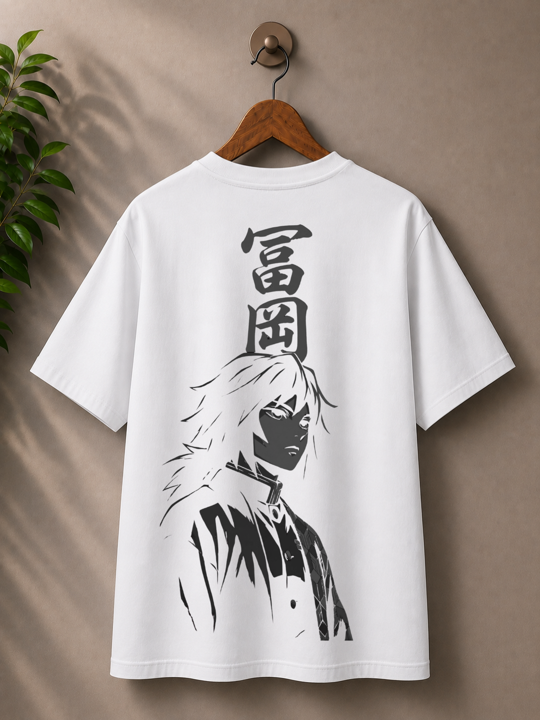 Inspired from Demon slayer, ‘ Giyu’ monochrome, 100% cotton premium oversized T-shirt