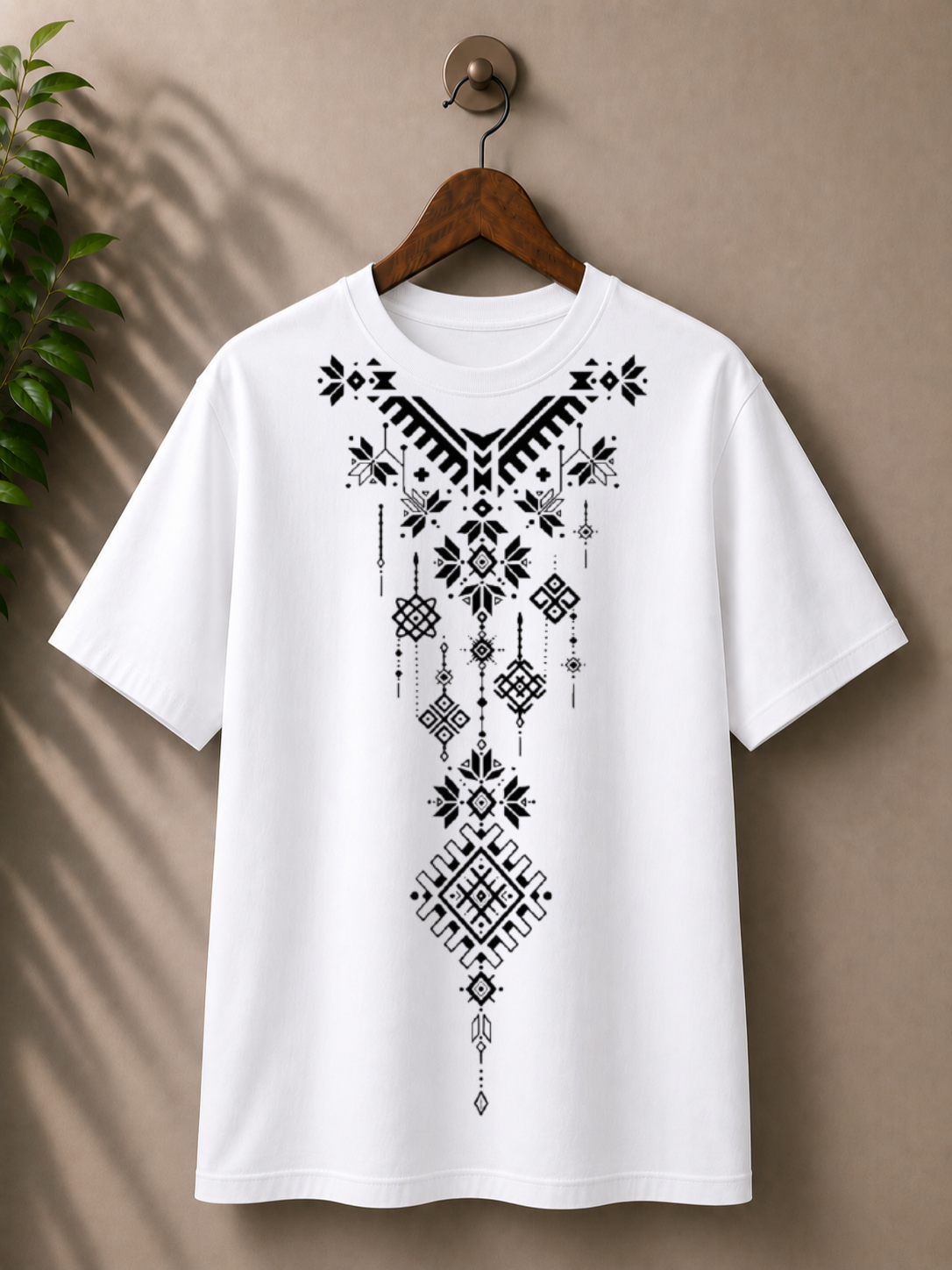 Indian folk art printed 100% cotton Tshirt