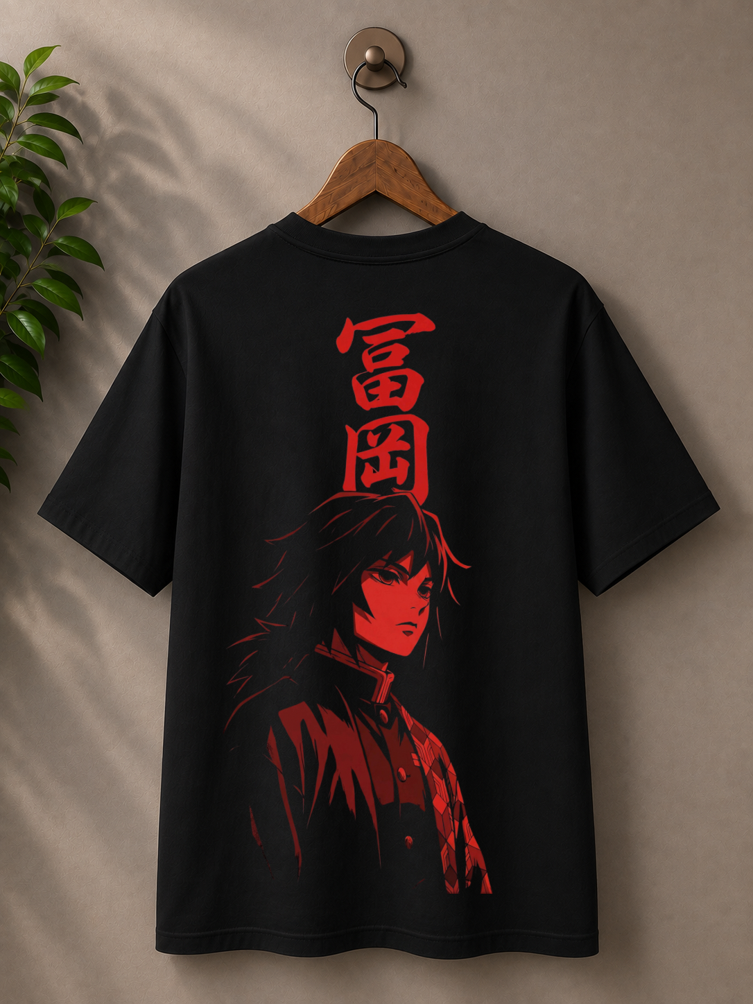 Inspired from Demon slayer, ‘ Giyu’ monochrome, 100% cotton premium oversized T-shirt