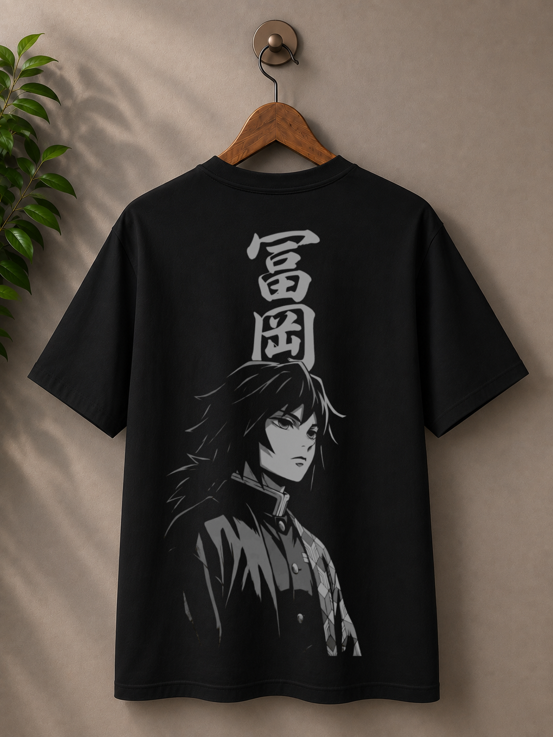 Inspired from Demon slayer, ‘ Giyu’ monochrome, 100% cotton premium oversized T-shirt