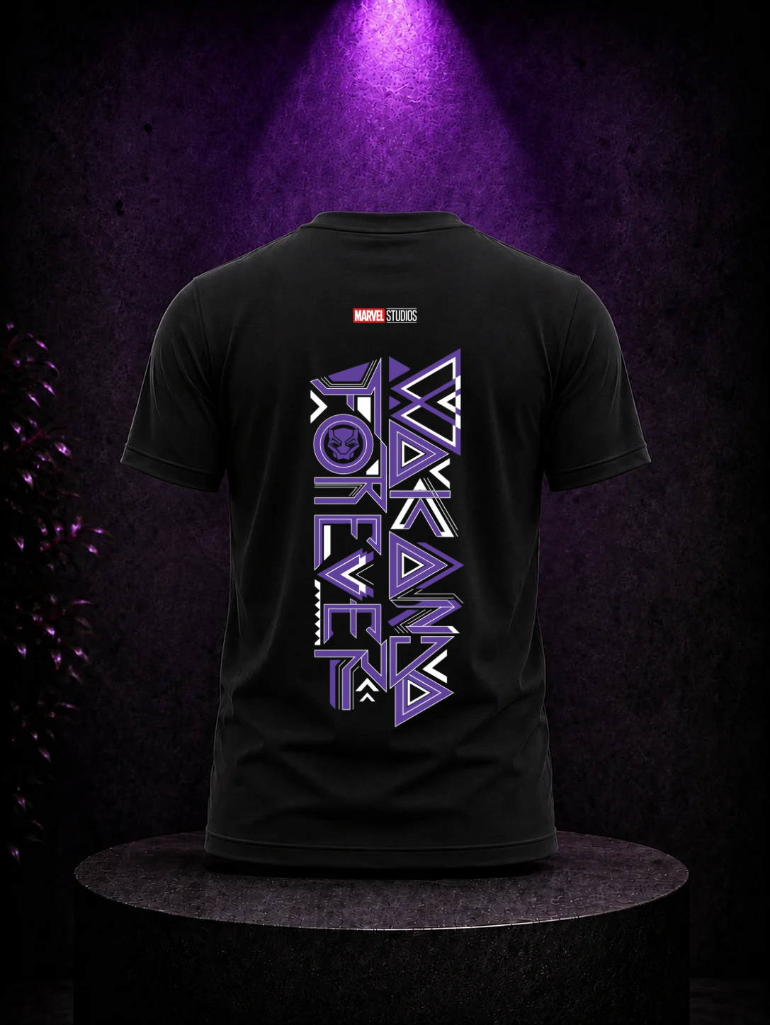 Inspired by marvel studio black panther addition, 100%cotton regular fit printed T-shirt