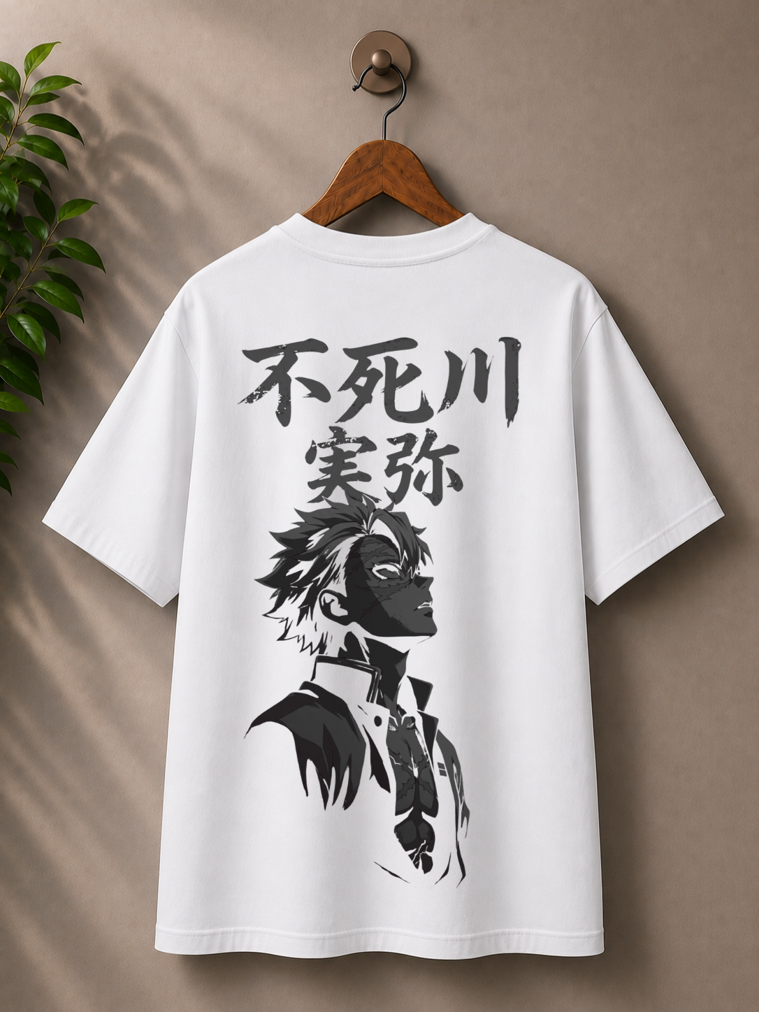 Inspired from Demon slayer, ‘ Akaza’ monochrome, 100% cotton premium oversized T-shirt