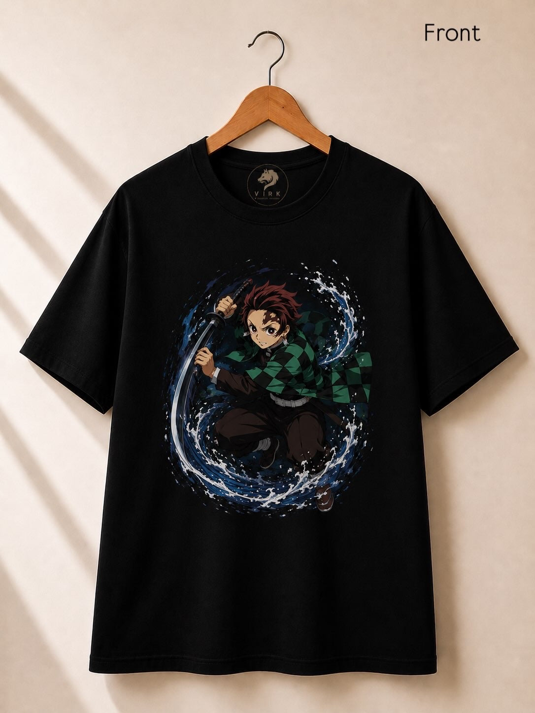 Men's Premium Black Printed T-Shirt-Demon Slayer series