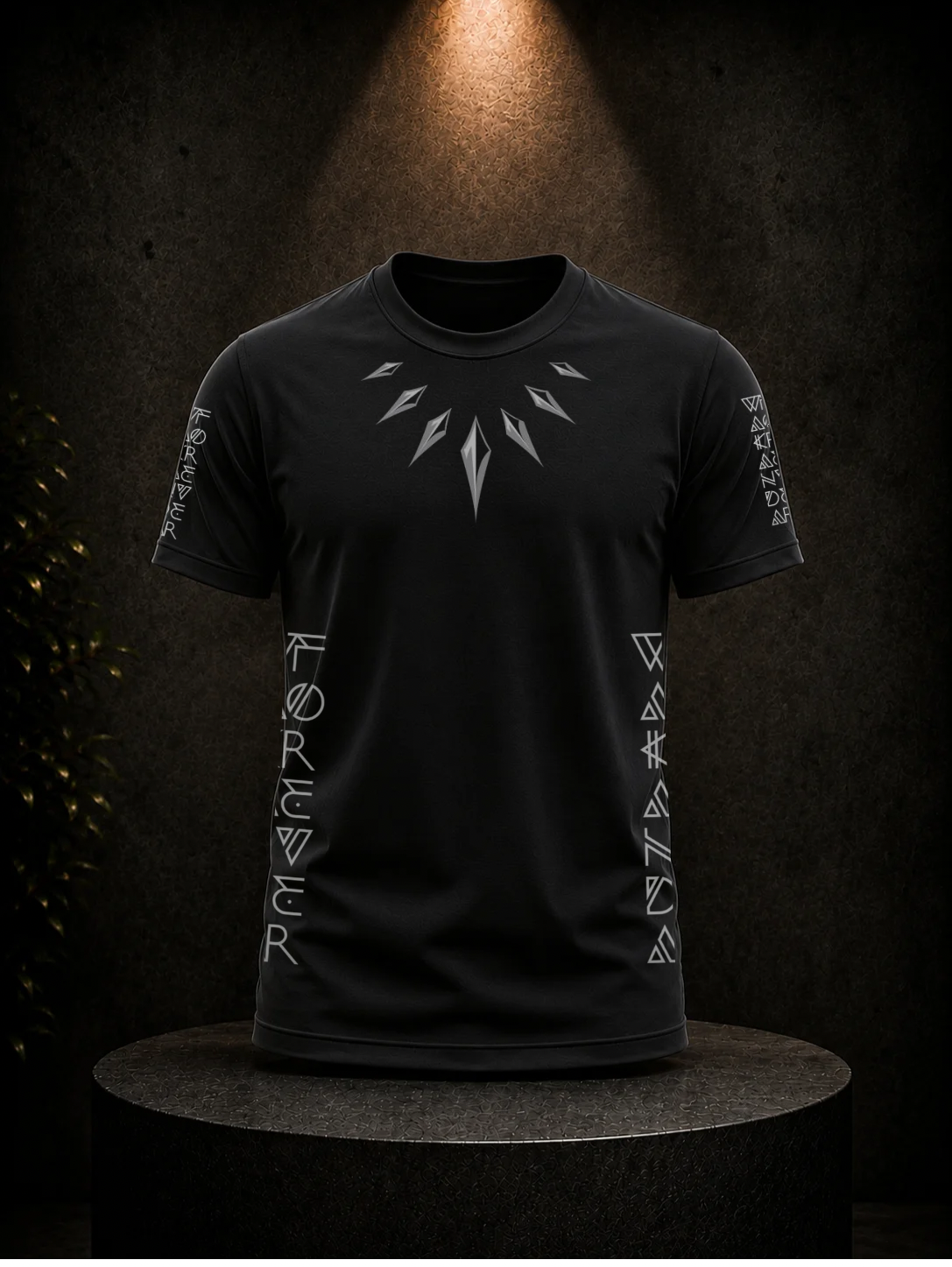 Inspired from Marvel’s black panther- ‘Wakanda forever’, 100% cotton premium fabric black printed T-shirt