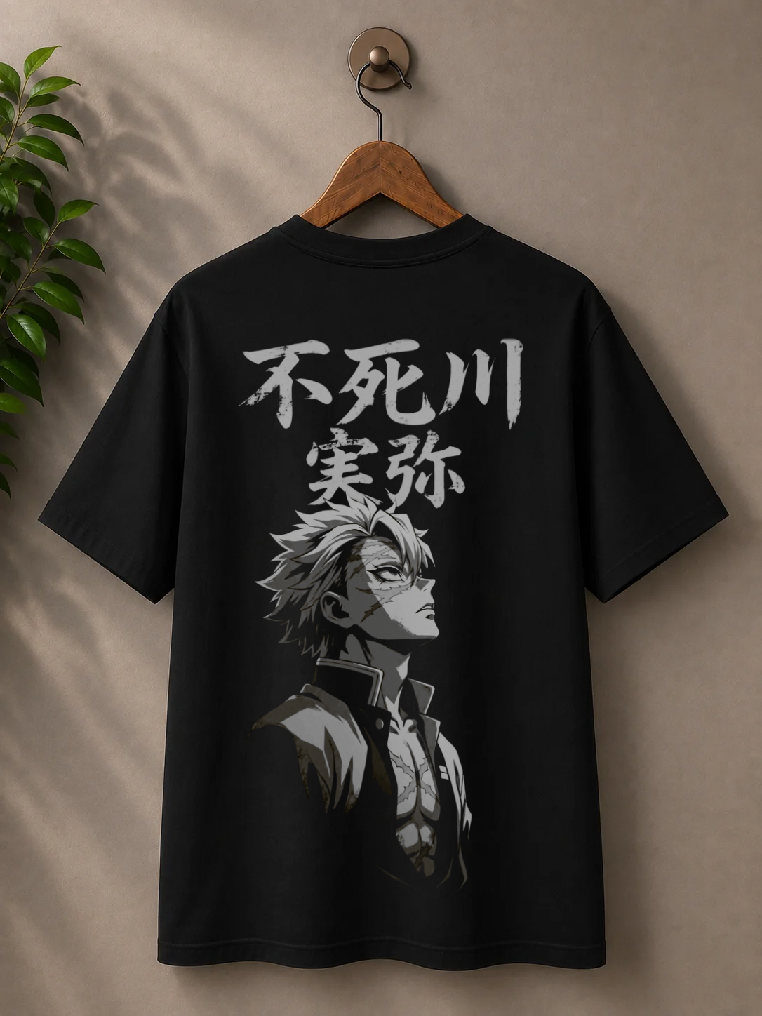 Inspired from Demon slayer, ‘ Akaza’ monochrome, 100% cotton premium oversized T-shirt