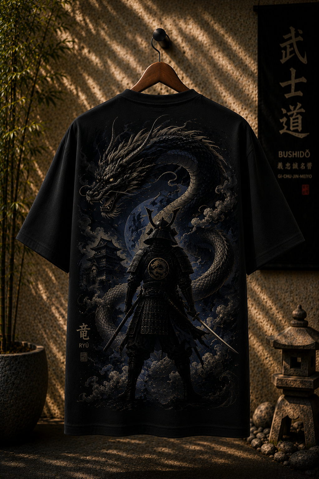 RYŪ Japanese Dragon Oversized T-Shirt