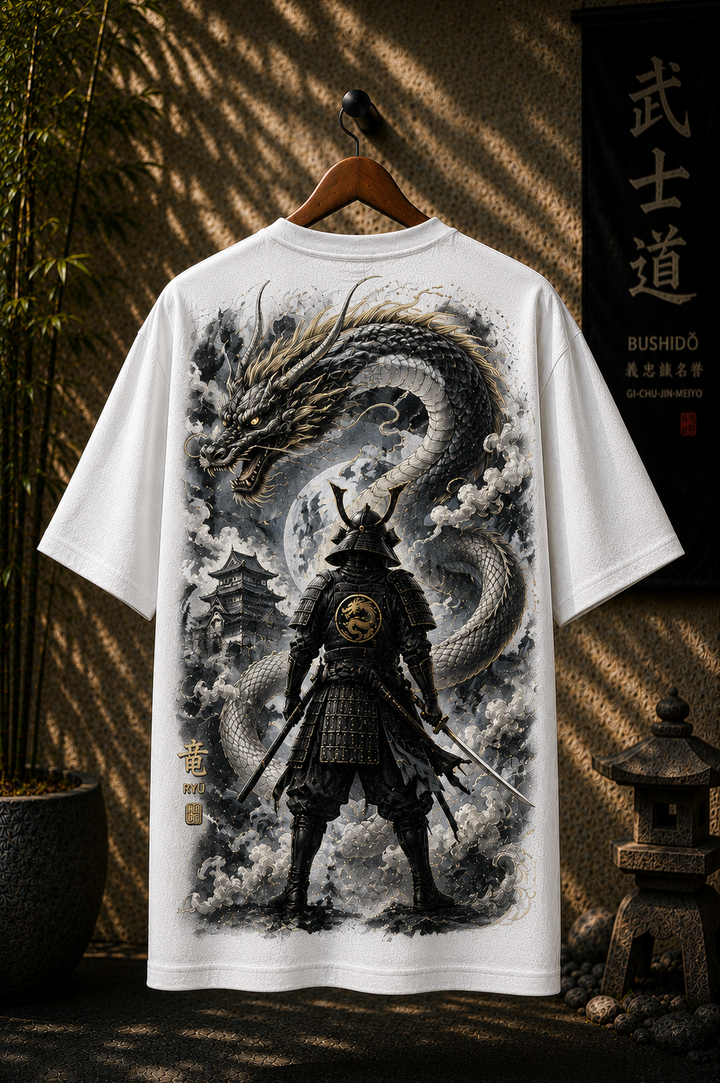 RYŪ Japanese Dragon Oversized T-Shirt