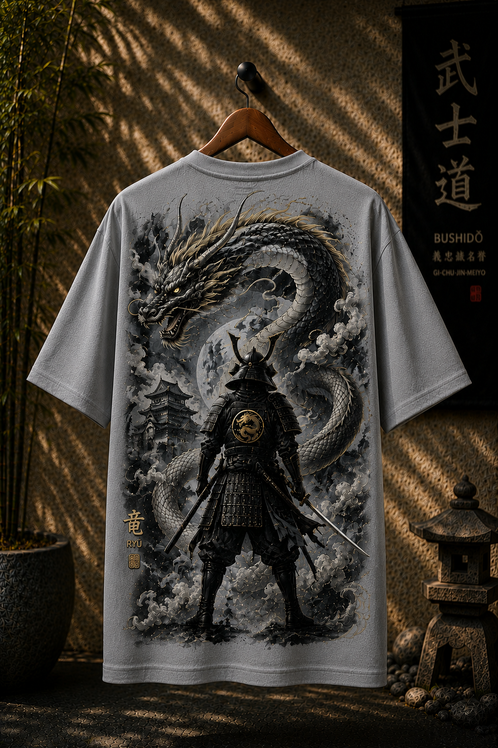 RYŪ Japanese Dragon Oversized T-Shirt