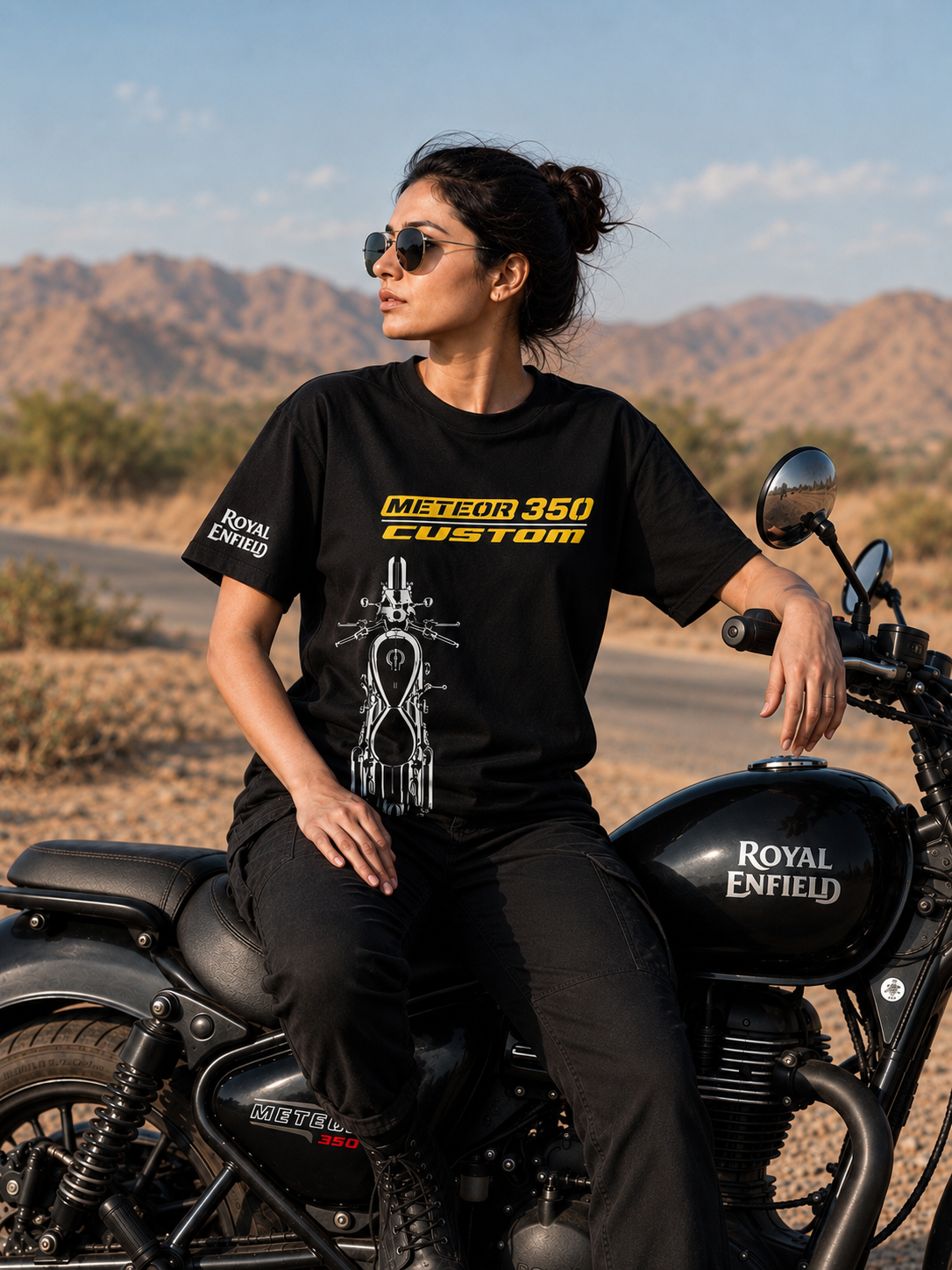 Royal enfield meteor 350, 100% cotton premium Tshirt