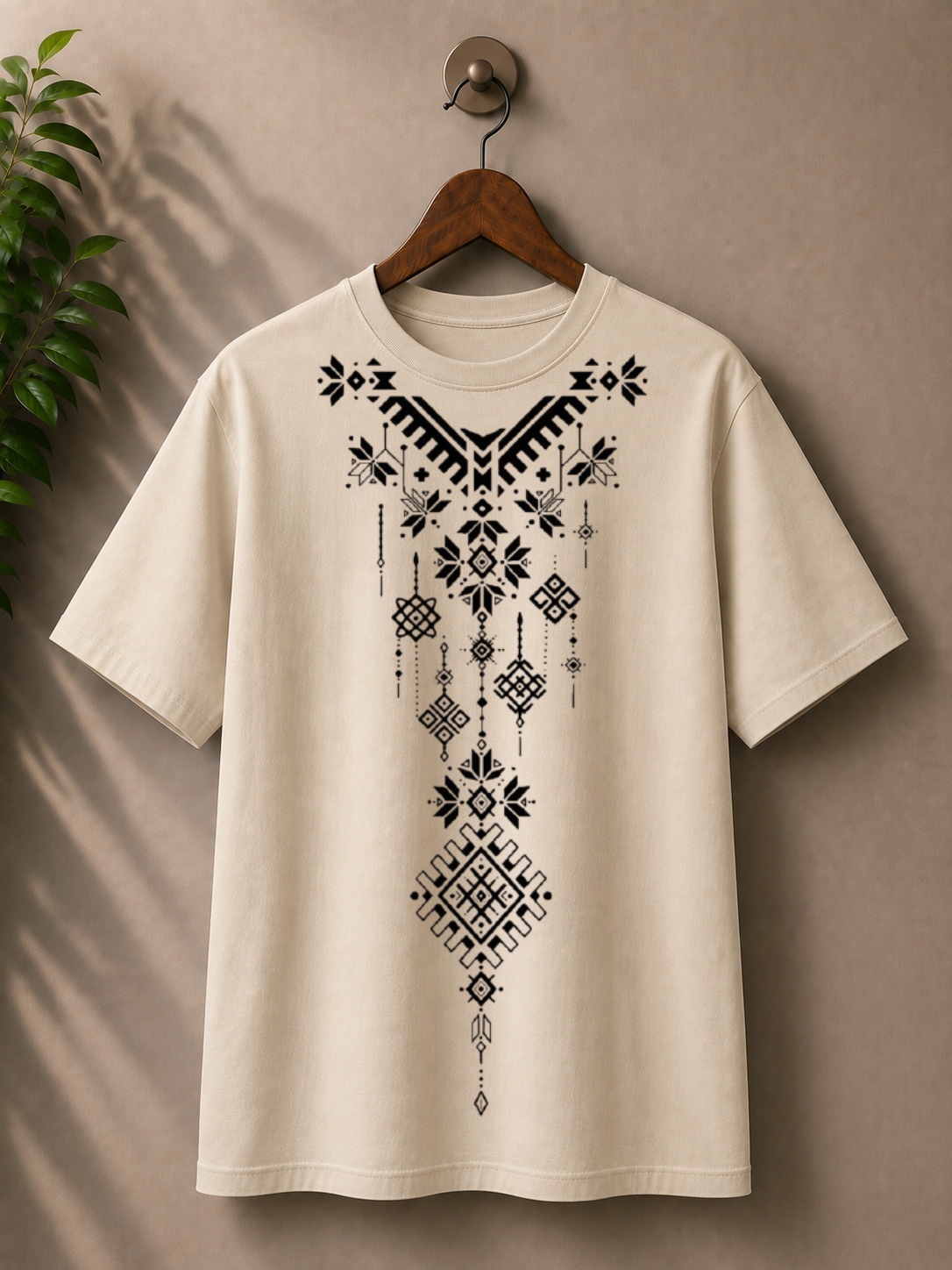 Indian folk art printed 100% cotton Tshirt