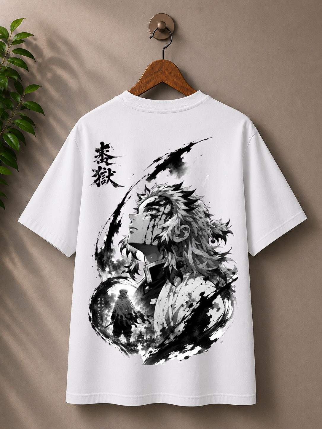 Inspired from demon slayer, ‘Rengoku’, 100% cotton premium oversized T-shirt