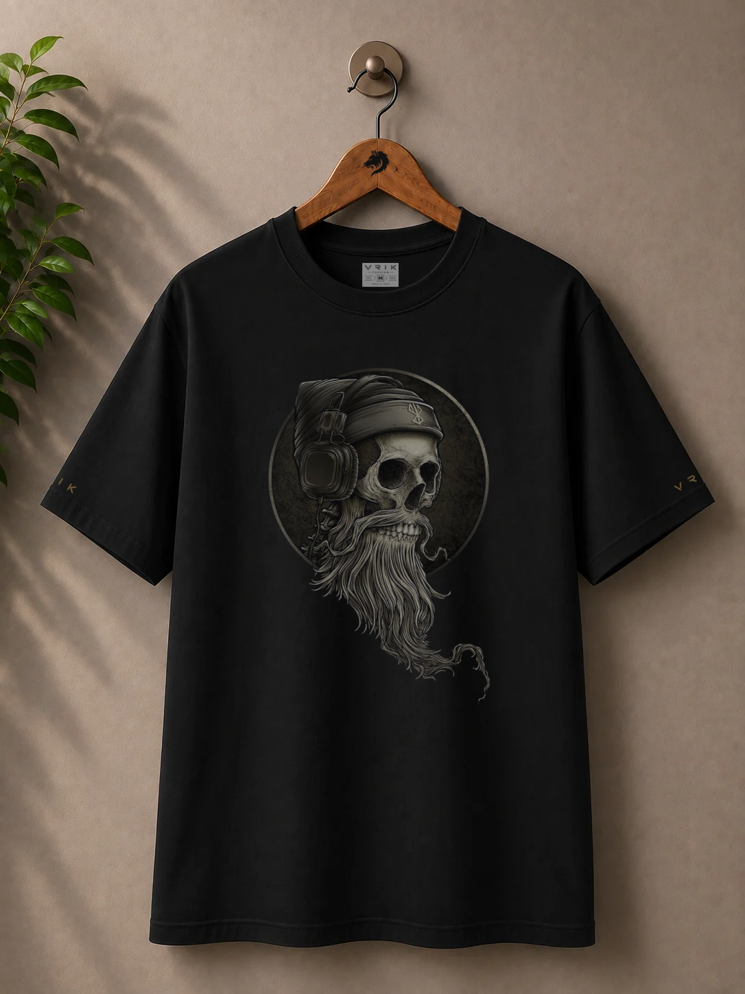 Skull Headphones - Premium Regular Fit T-Shirt