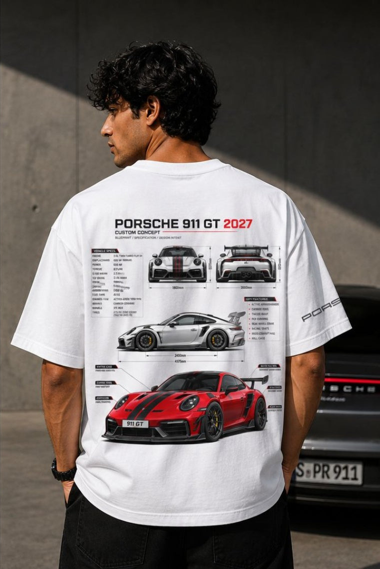 Porsche 911 GT Motorsport Oversized T-Shirt | Vrik Fashion