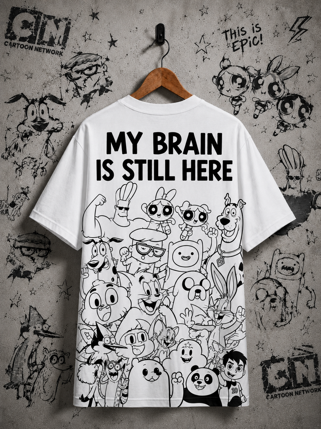 Inspired by Cartoon Network, New 100% pure premium white cotton Tshirt.