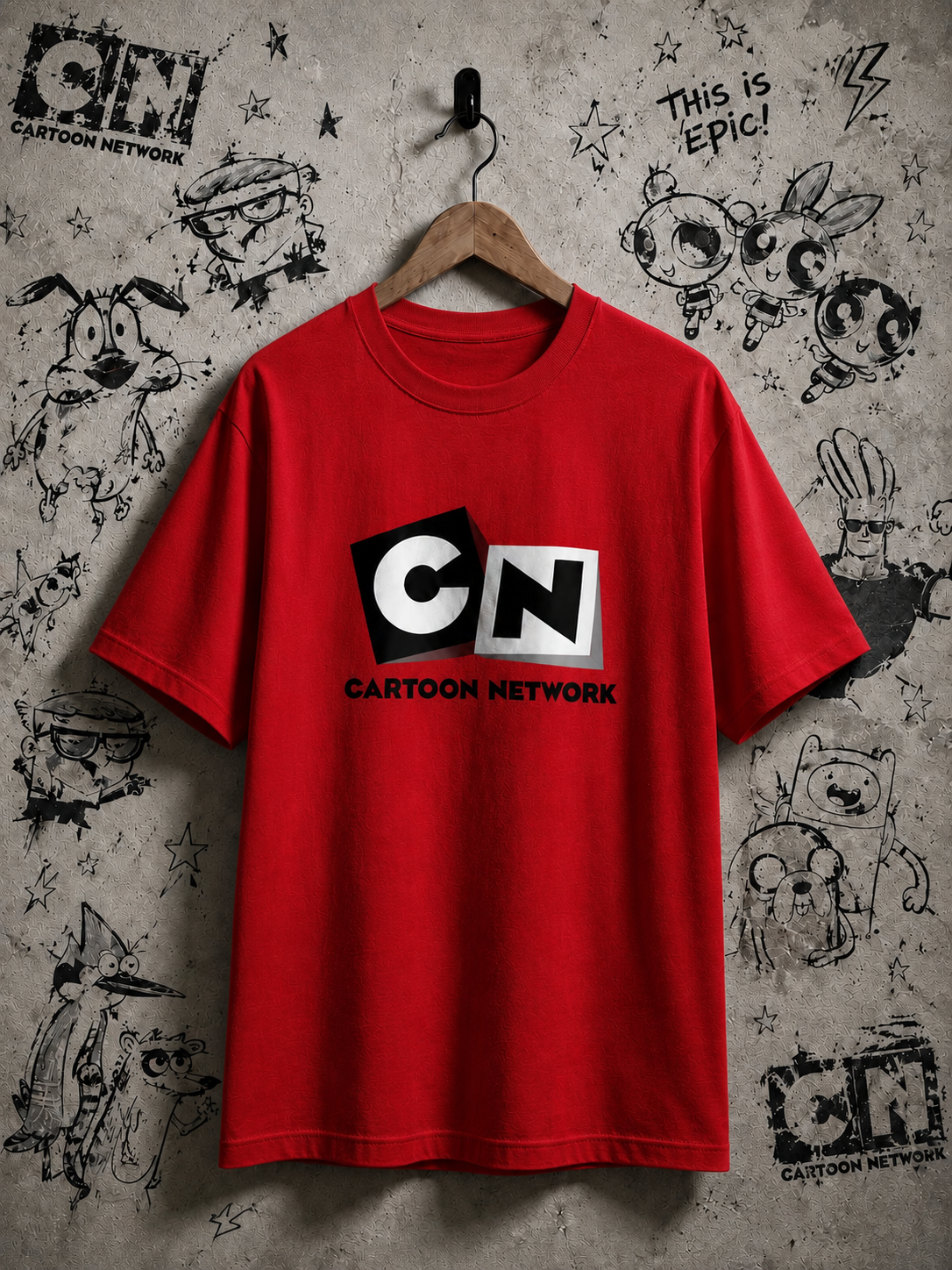 Inspired by Cartoon Network, New 100% pure premium  cotton red Tshirt.